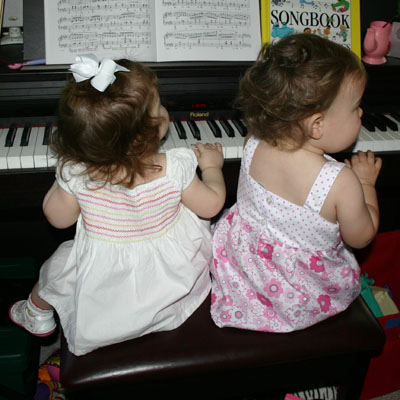 Piano for four tiny little hands...