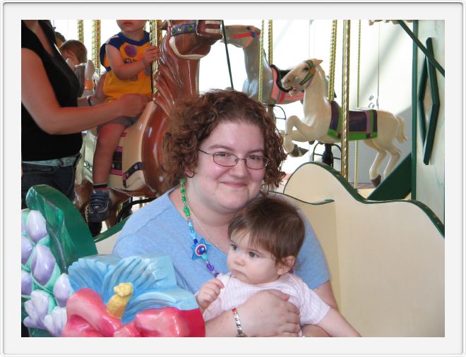 Carrie's First Carousel Ride