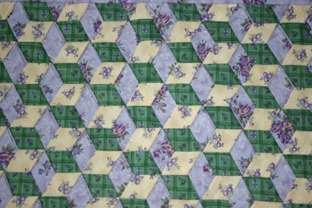 A Tumbling Block Quilt Pattern in Ten Easy Steps